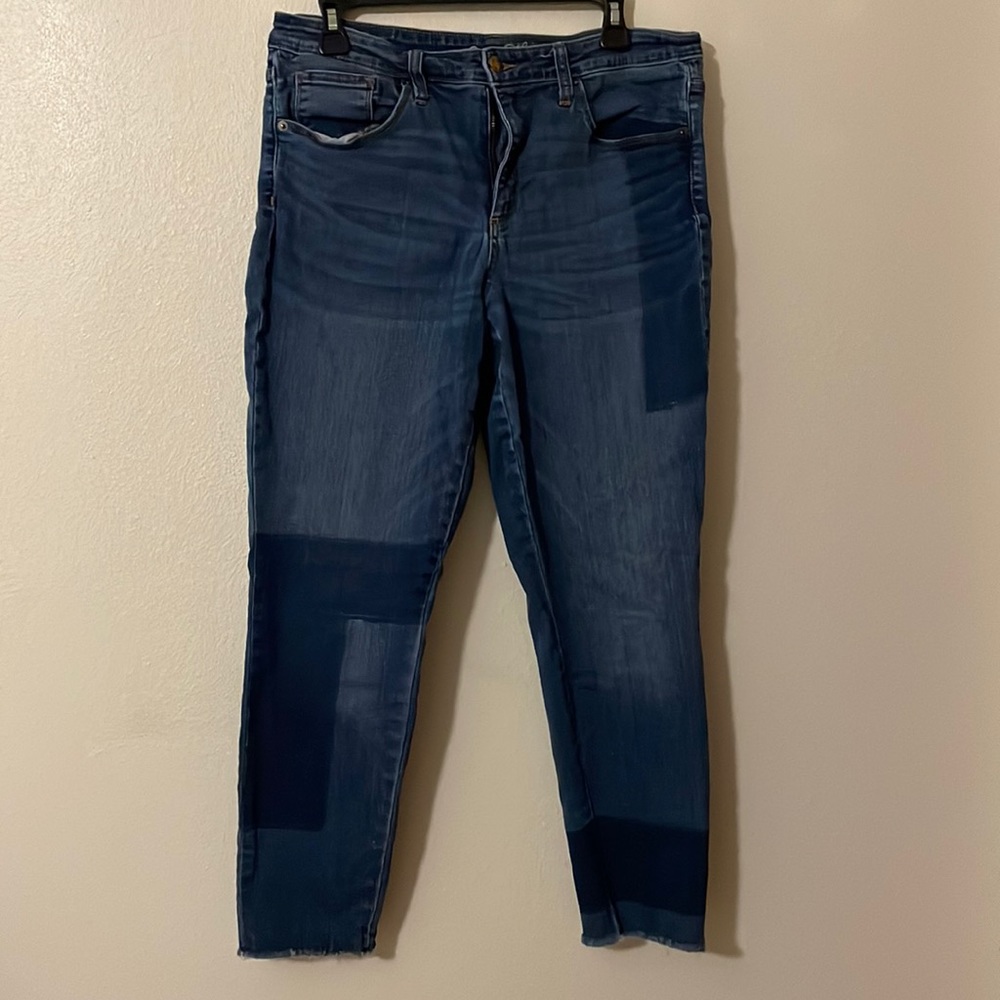Color Block Blue Jeans